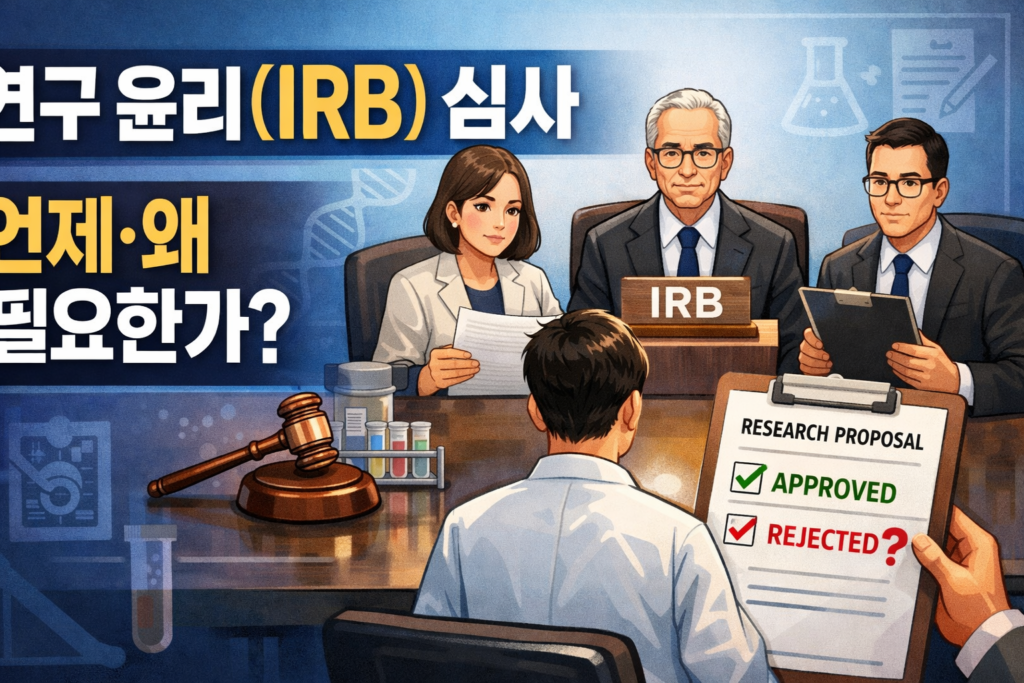 연구 윤리(IRB) 심사, 언제·왜 필요한가? 1 ChatGPT Image 2026년 1월 21일 오전 02 02 10